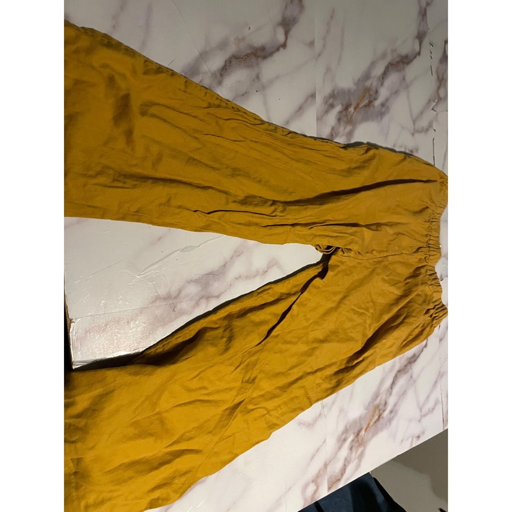 Banana Repúblic Yellow Women Pants Rowan WideLeg  Y2K style Retro Clasic Fashion